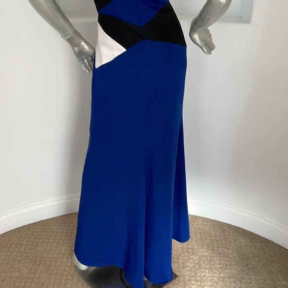 Bcbgmaxazria Audrianna Strapless Color Block Maxi Dress Size 2 - Picture 11 of 14